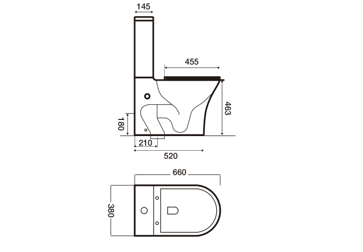 Inodoro Bruntec Confort altura 46 cm Croquis 7