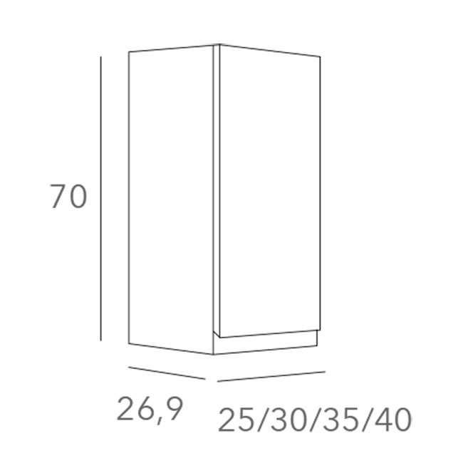 Colgar de baño color madera Bruntec Vilma Croquis 5