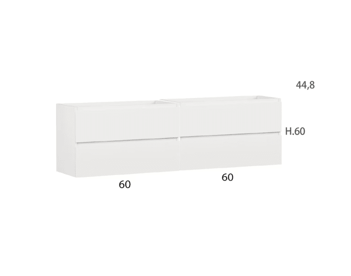 Mueble de baño color madera Bruntec Vilma Croquis 5