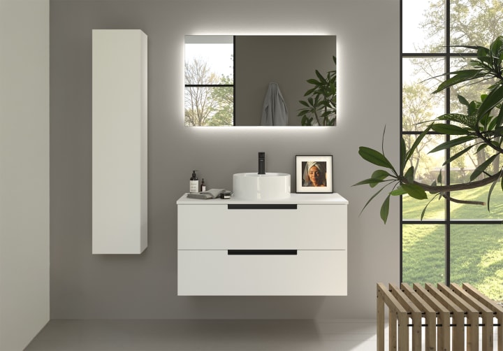 Conjunto mueble de baño Salgar Leni con lavabo sobre encimera Principal 6
