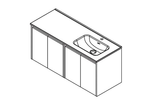 Conjunto mueble de baño Salgar Noja Croquis 13