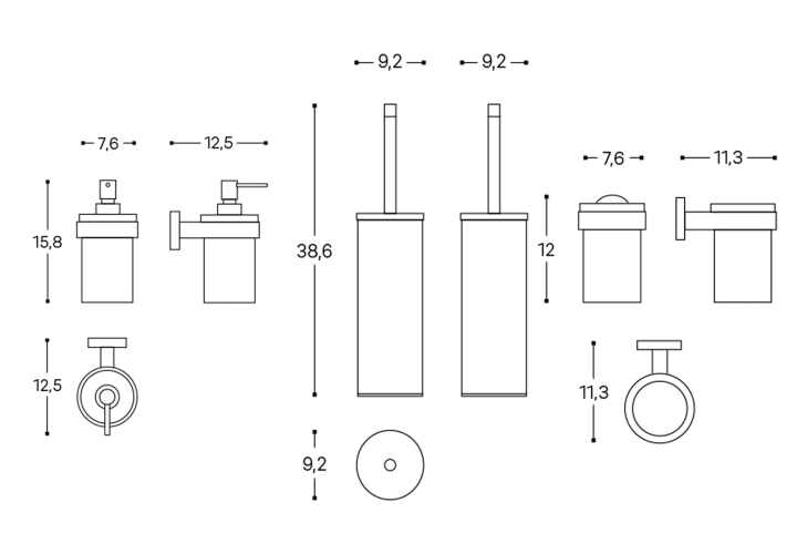 Conjunto de accesorios de baño Cosmic Start Croquis 7
