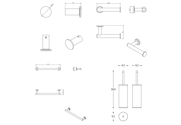 Conjunto de accesorios de baño Cosmic Architect Croquis 5
