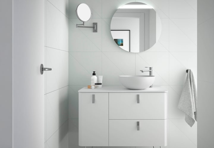 Mueble de baño con encimera solid surface Salgar Uniiq Principal 1