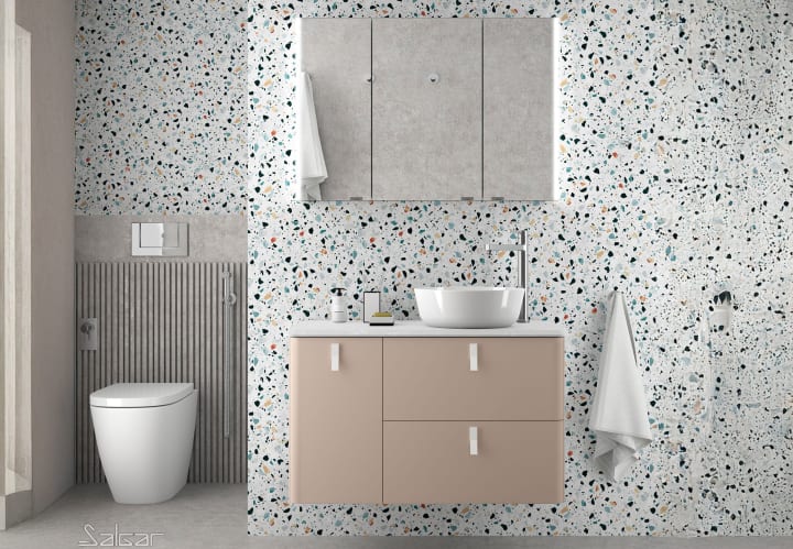 Mueble de baño con encimera solid surface Salgar Uniiq Principal 6