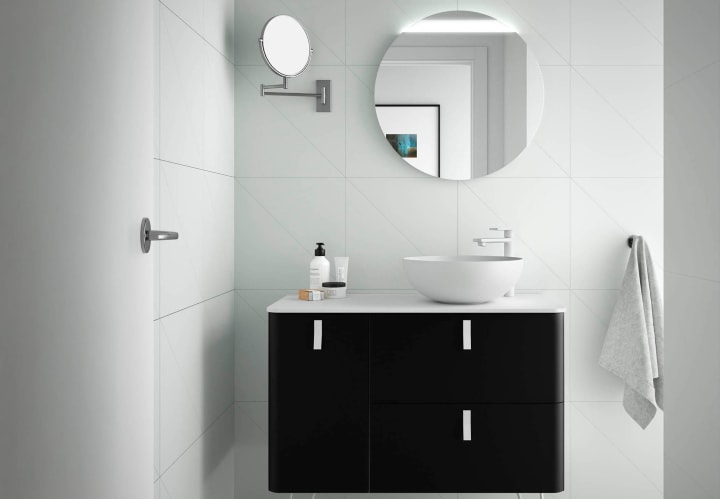 Mueble de baño con encimera solid surface Salgar Uniiq Principal 3
