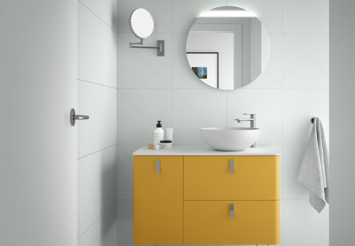 Mueble de baño con encimera solid surface Salgar Uniiq Principal 4
