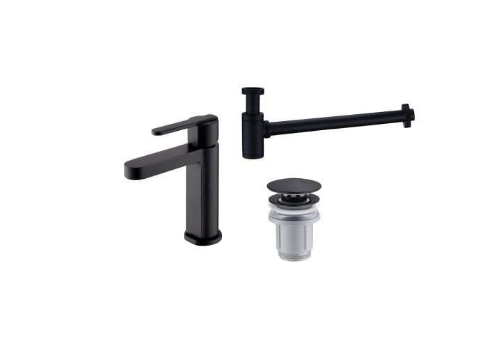 Pack Grifo de lavabo Roma + Válvula click-clack + Sifón Imex Principal 1