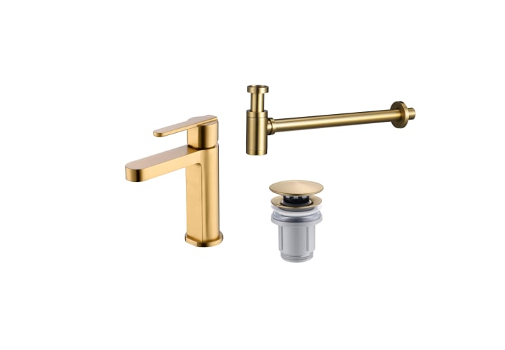 Pack Grifo de lavabo Roma + Válvula click-clack + Sifón Imex Principal 2
