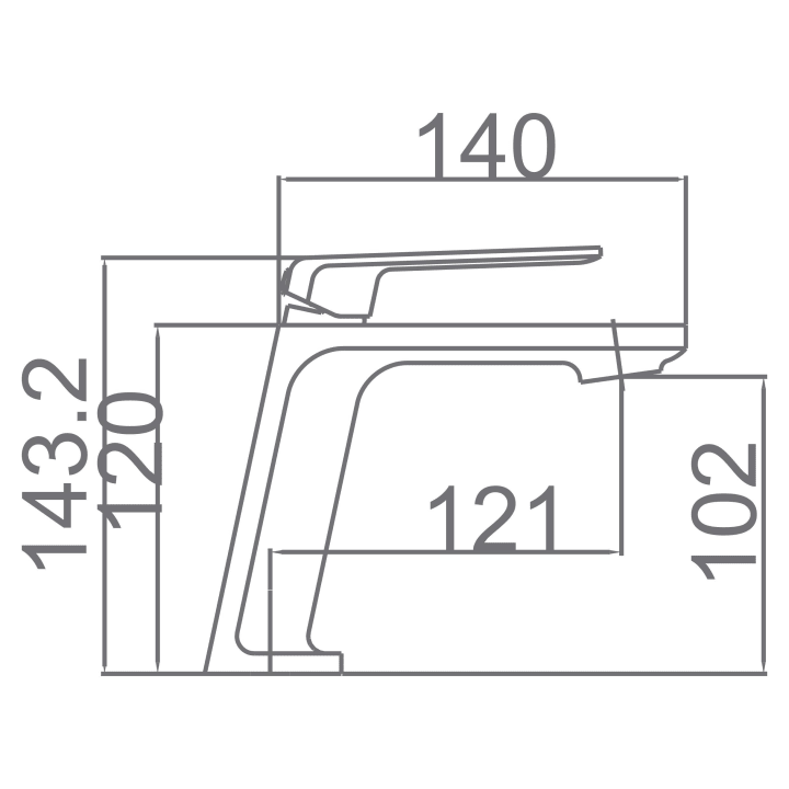 Grifo de lavabo Imex Fiyi Croquis 6