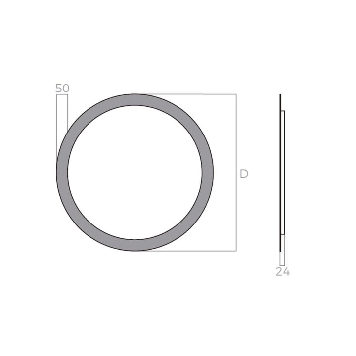 Espejo de baño con luz LED Bruntec Moon Croquis 3