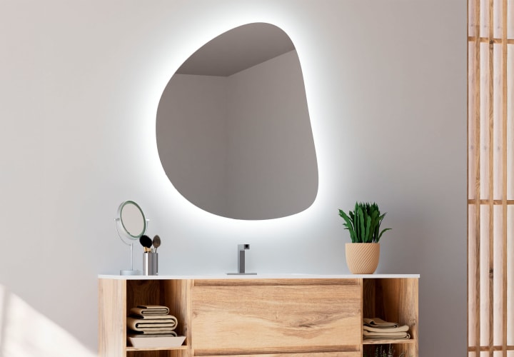Espejo de baño con luz LED Bruntec Stone Ambiente 2