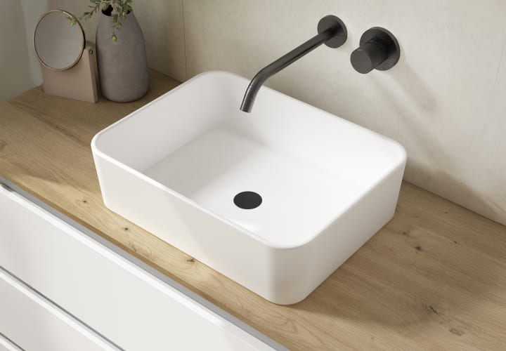 Mueble de baño con encimera Hidrofuga roble costa Viso Box Detalle 1