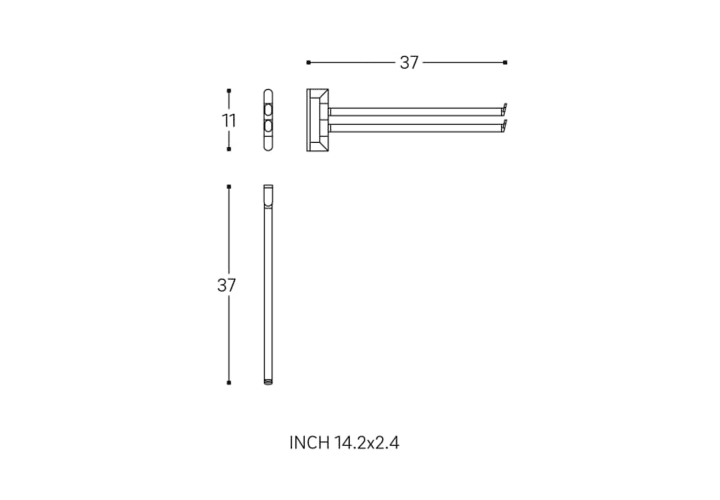 Toallero de baño Cosmic Micra Croquis 2