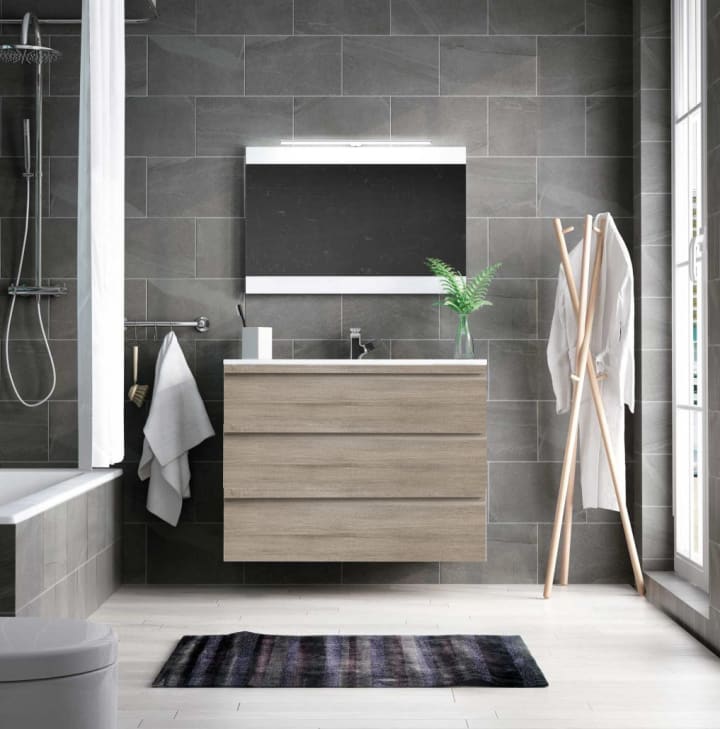 Mueble de baño fondo reducido 39 cm Avila dos Natalia Principal 3