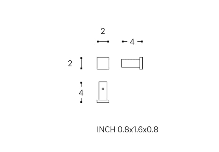 Percha de baño Cosmic Metric Croquis 4