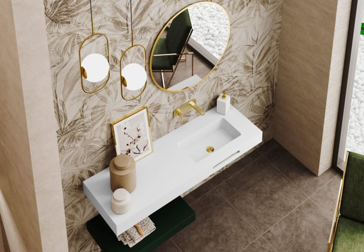 Lavabo encastrado Coycama Ambar Ambiente 3