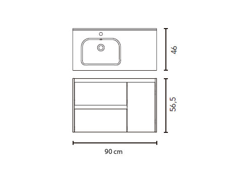 Conjunto mueble de baño Royo Sansa Croquis 6