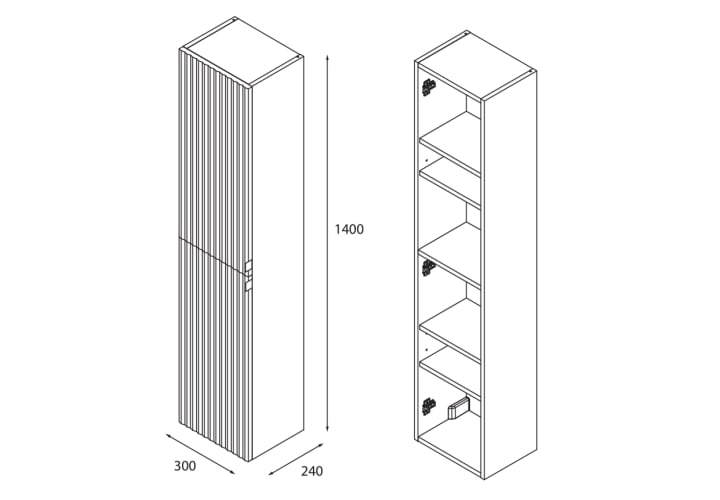 Columna de baño Salgar Kira Croquis 11