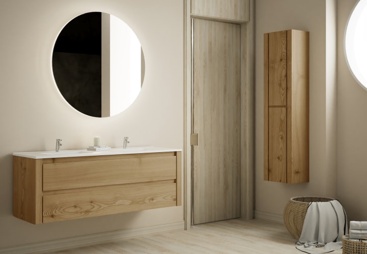 Conjunto de mueble de baño de madera maciza Bruntec Laponia Principal 1
