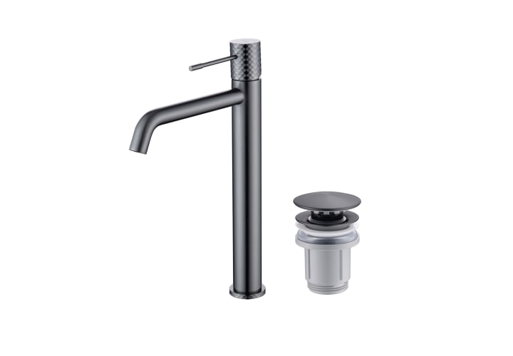 Pack Grifo de lavabo caño alto Imex Génova + Válvula click-clack Principal 5