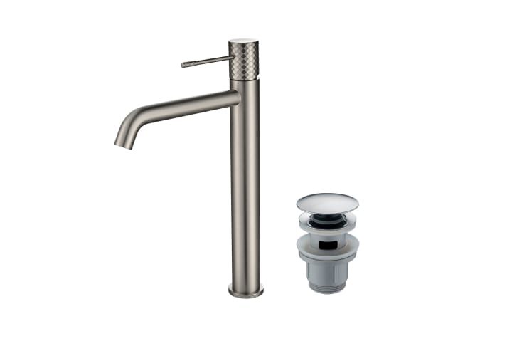 Pack Grifo de lavabo caño alto Imex Génova + Válvula click-clack Principal 4