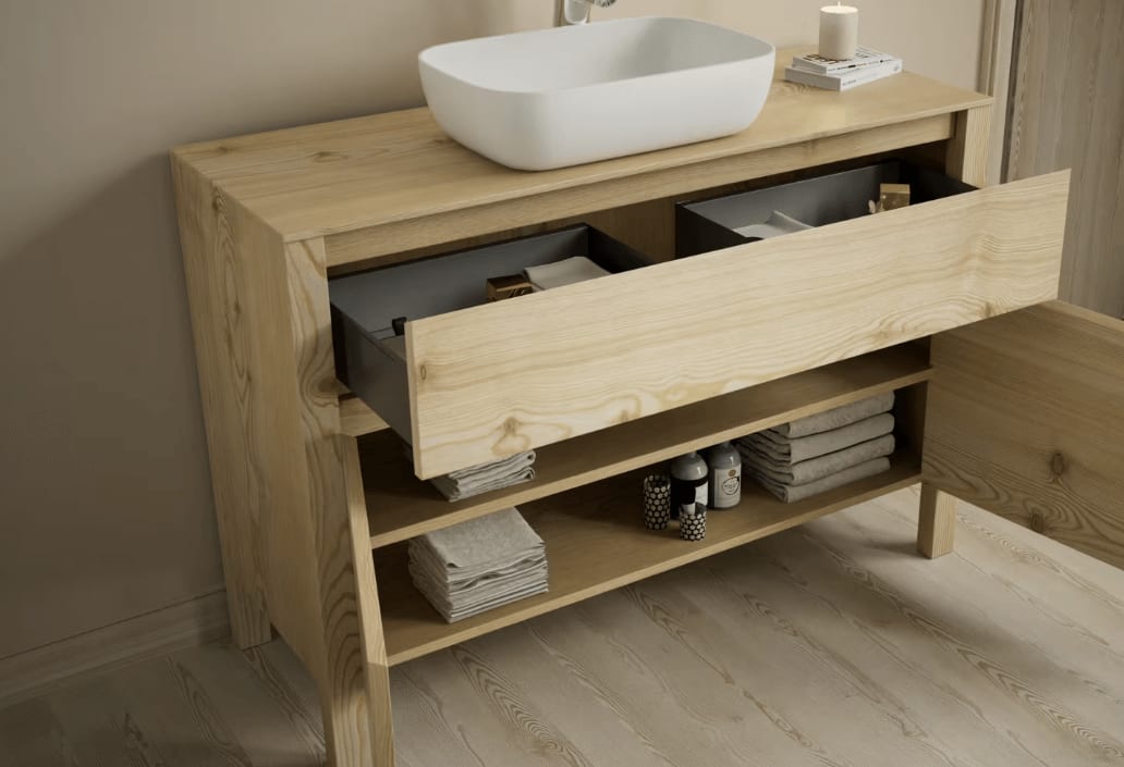 Muebles de baño 120 cm 1 seno con patas: ventajas y mejores modelos