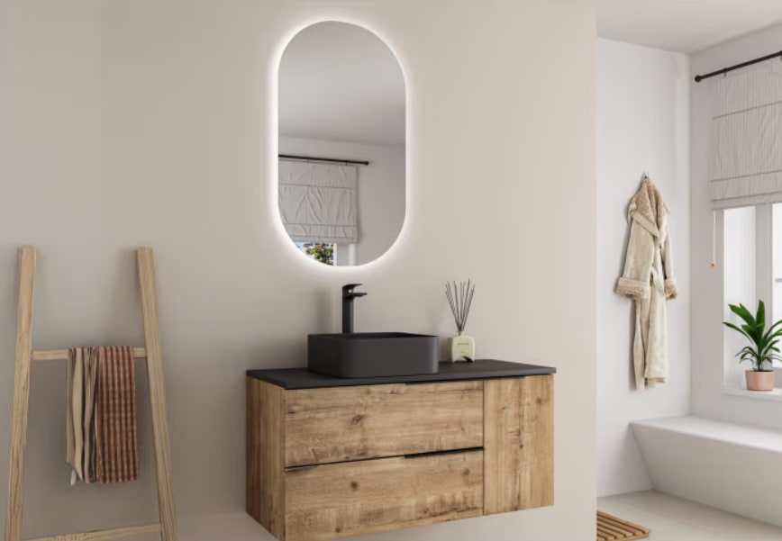 Lavabo negro con mueble: la tendencia que arrasa