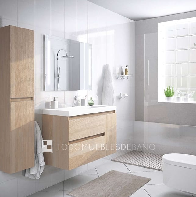 ▷ Muebles y armarios baño con espejo