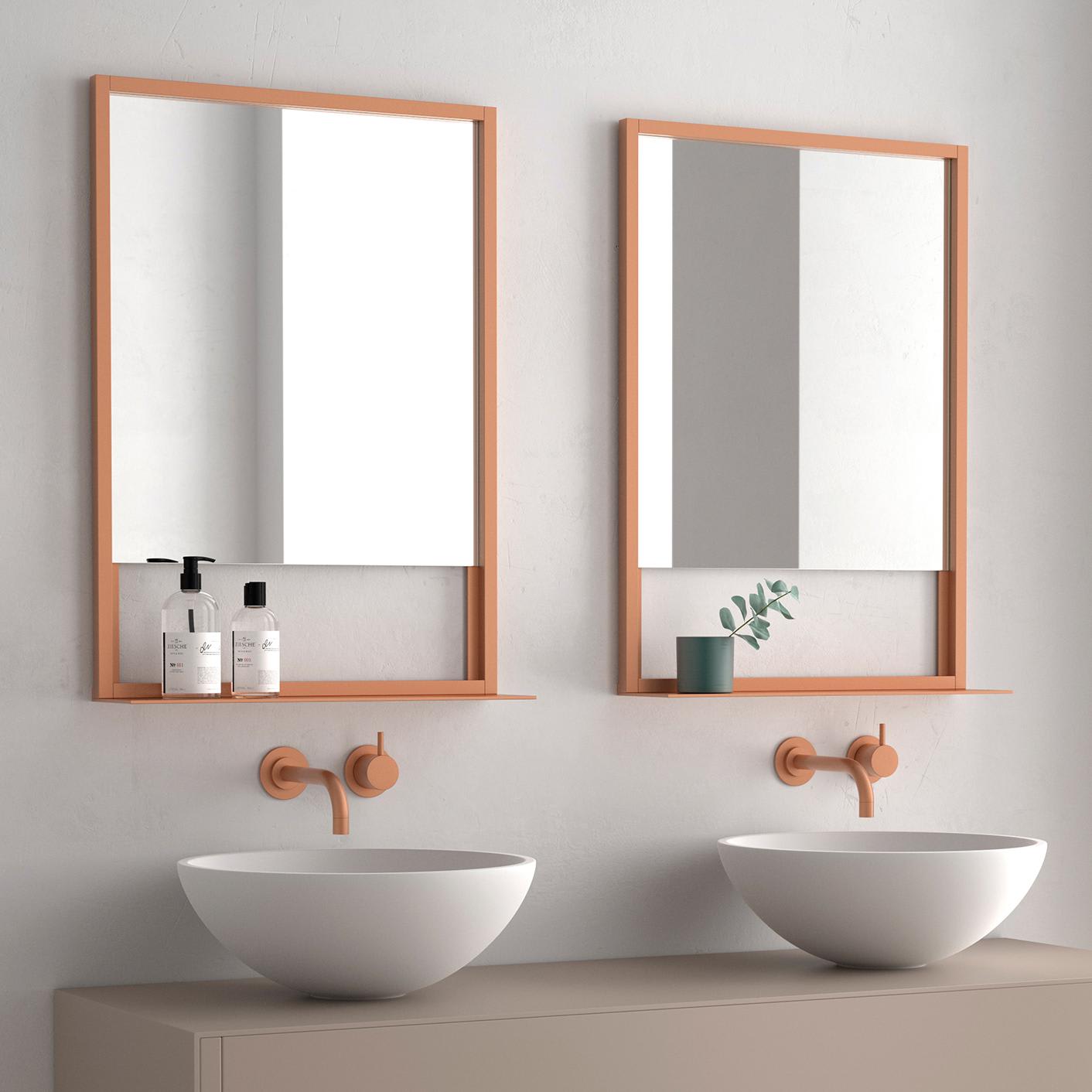 Espejo de baño con marco EVO aluminio varios acabados luz LED frontal ⋆  VAROBATH | Un baño increíble