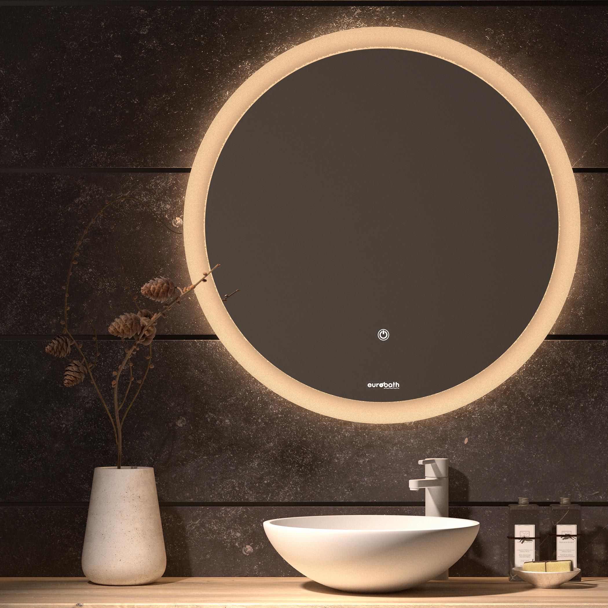 ▷ Espejo redondo LED baño