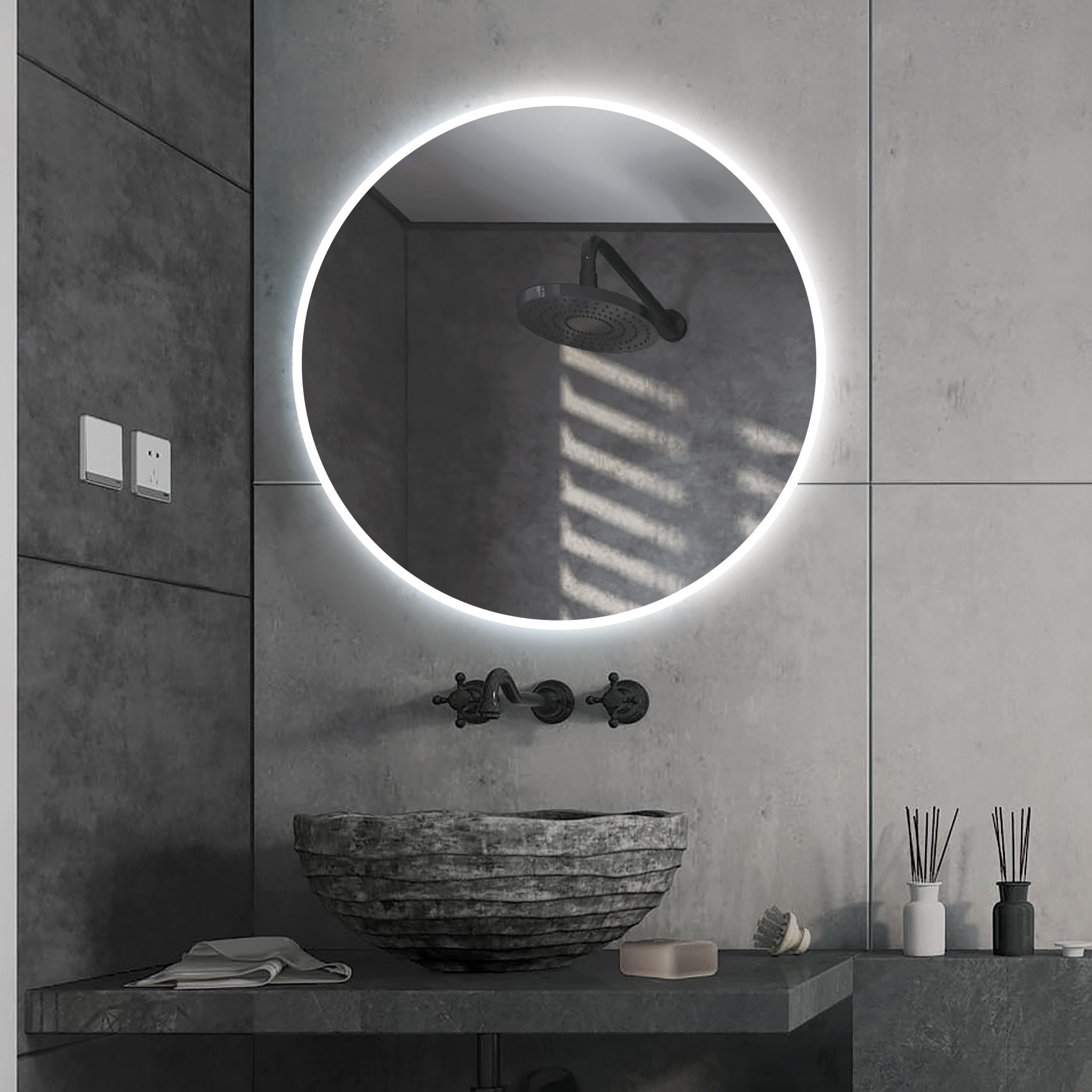 Espejo de baño con luz LED Italia Ledimex