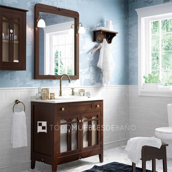 Mueble de baño Avila Dos Colonial 100 cm  Muebles de baño, Muebles de baño  rusticos, Muebles auxiliares baño
